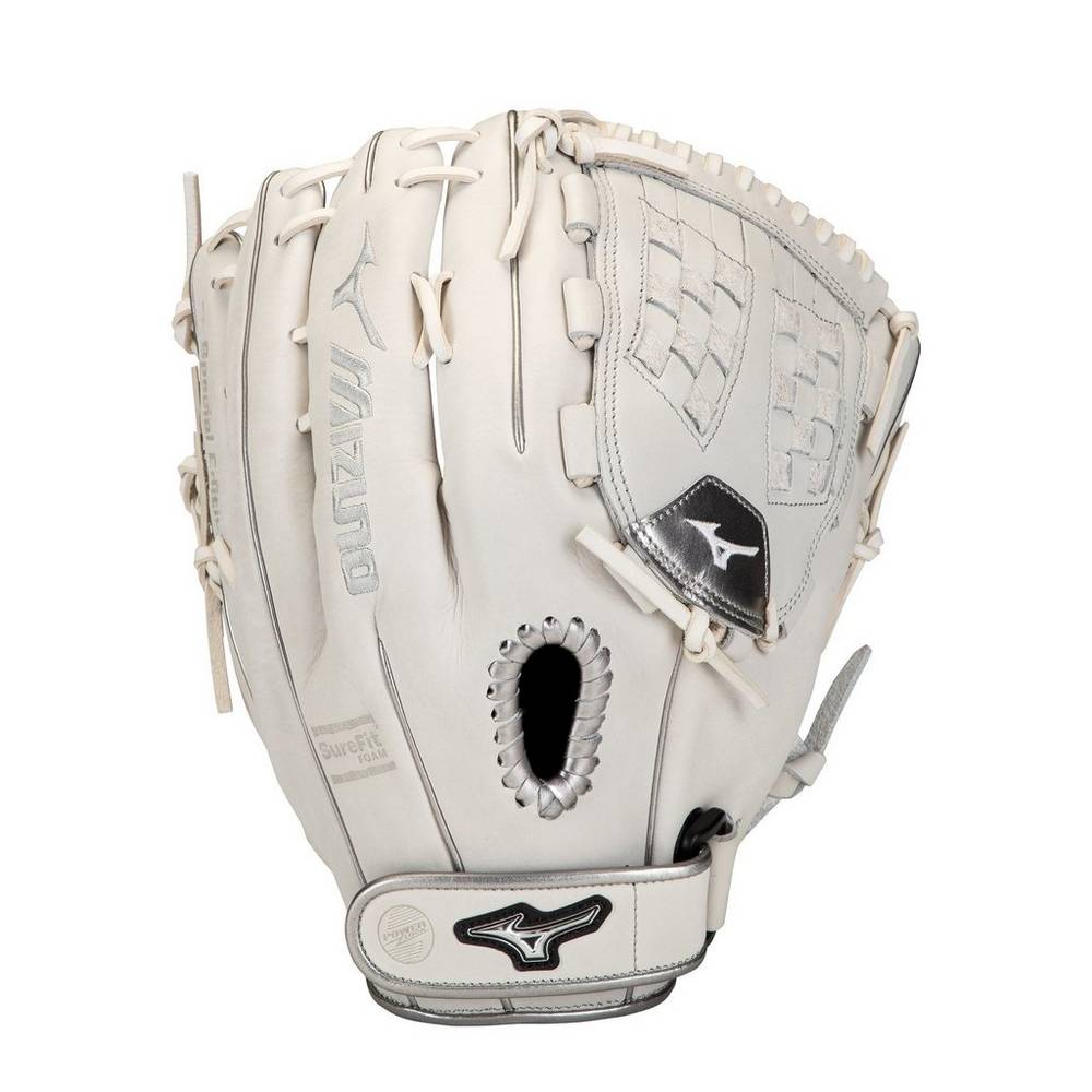 Womens Mizuno MVP Prime SE Fastpitch 12.5" Softball Gloves White/Silver Philippines (PDIHSA925)